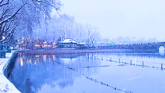 The snowy city