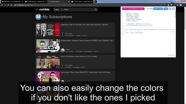Frustrated that Rumble doesn't have a DARK MODE? No More Bright Mode