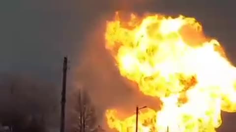 Huge gas pipeline explosion