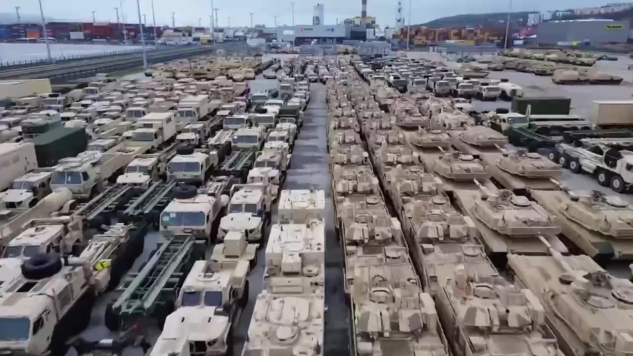 American military equipment in the port of Gdynia, Poland.