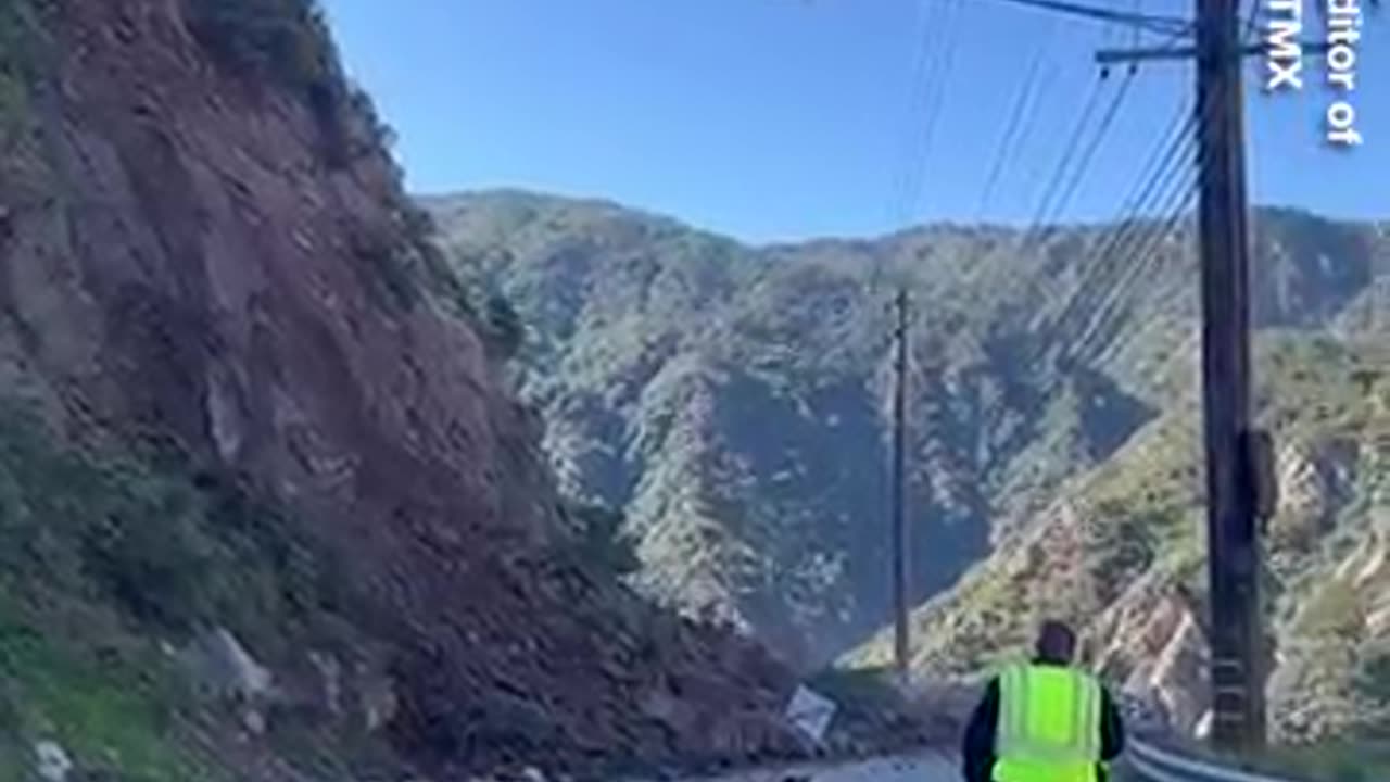 Massive Landslide Narrowly Misses Law Enforcement in CA