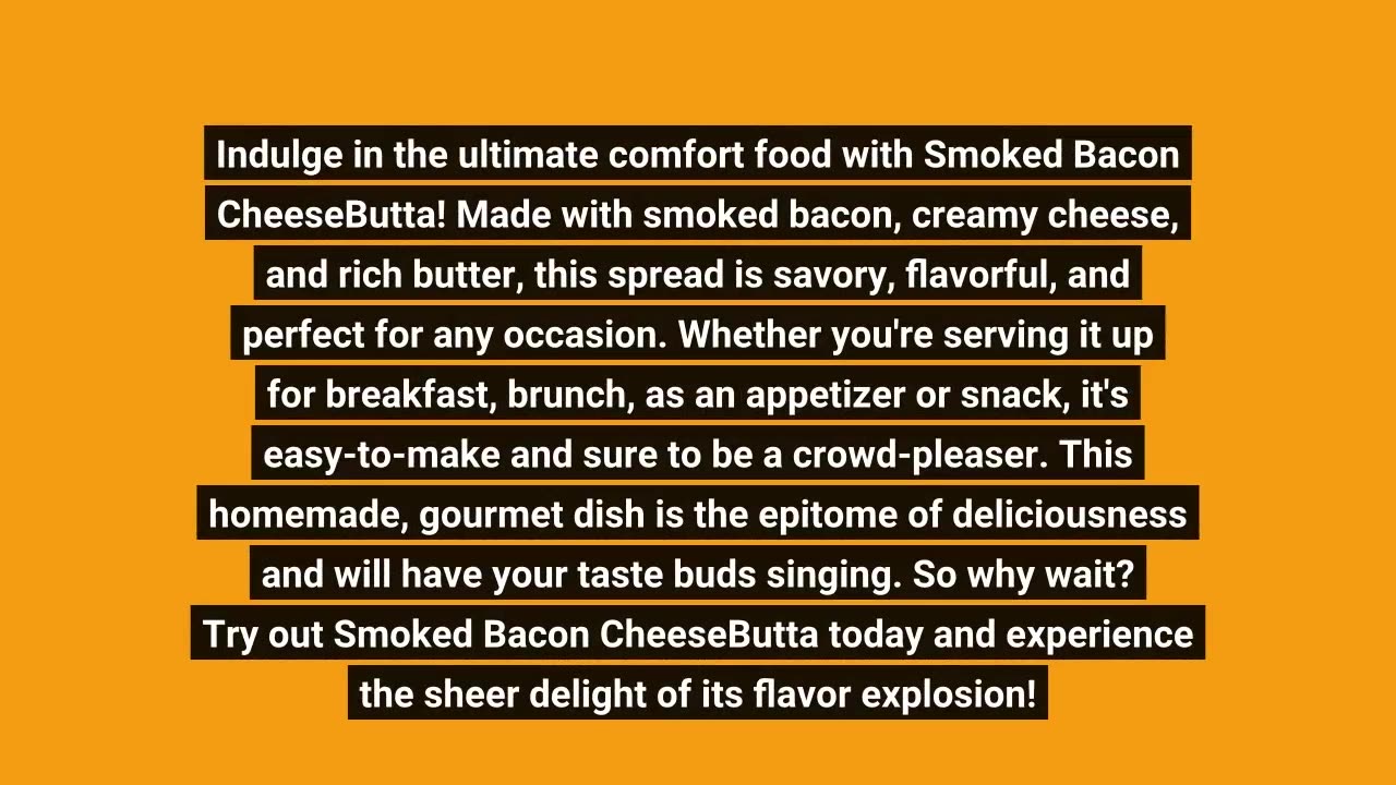 Smoked Bacon CheeseButta – CheeseButta - Gourmet Products