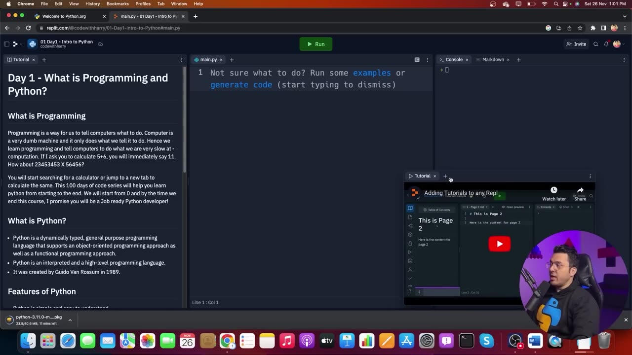 Introduction to Programming & Python - Python Tutorial - Day #1