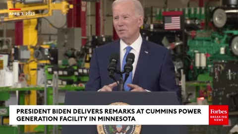 President Biden Delivers Remarks At Cummins Power Generation Facility In Minnesota