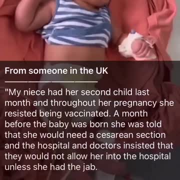 Newborn tragic neurological disorder after mother forced to get jab to receive medical care