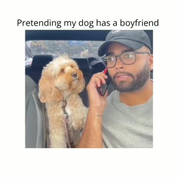 Pretending my dog has bf😂