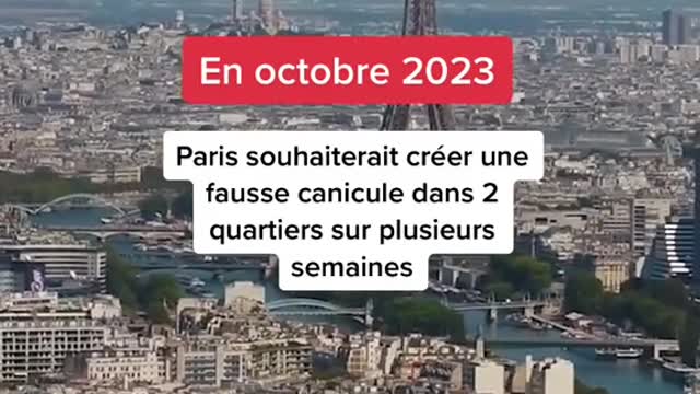 A fake heat wave of 50 degrees will take place in Paris in 2023