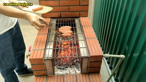 Made of Different wood stove at home