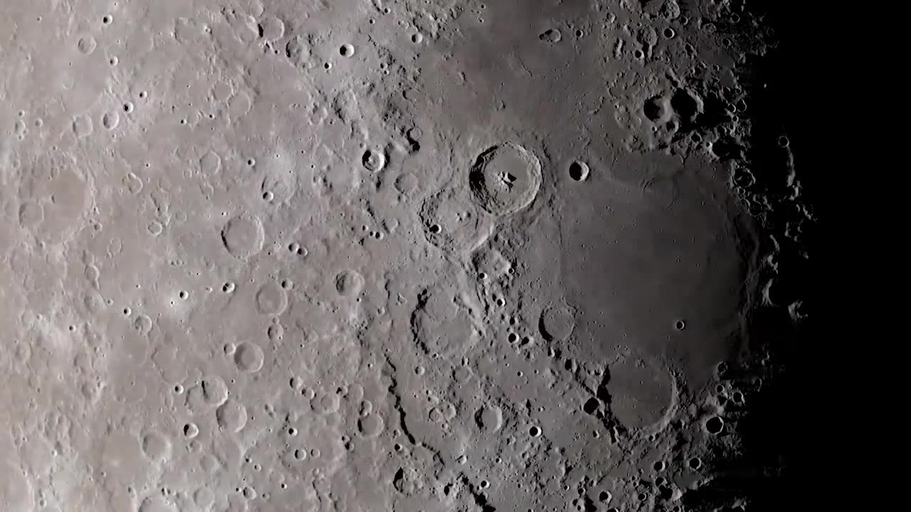 Moon - Close Up View - Real Sound. HD