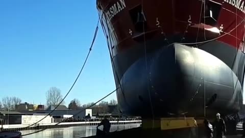 how a ship is launched in ocean. its insane