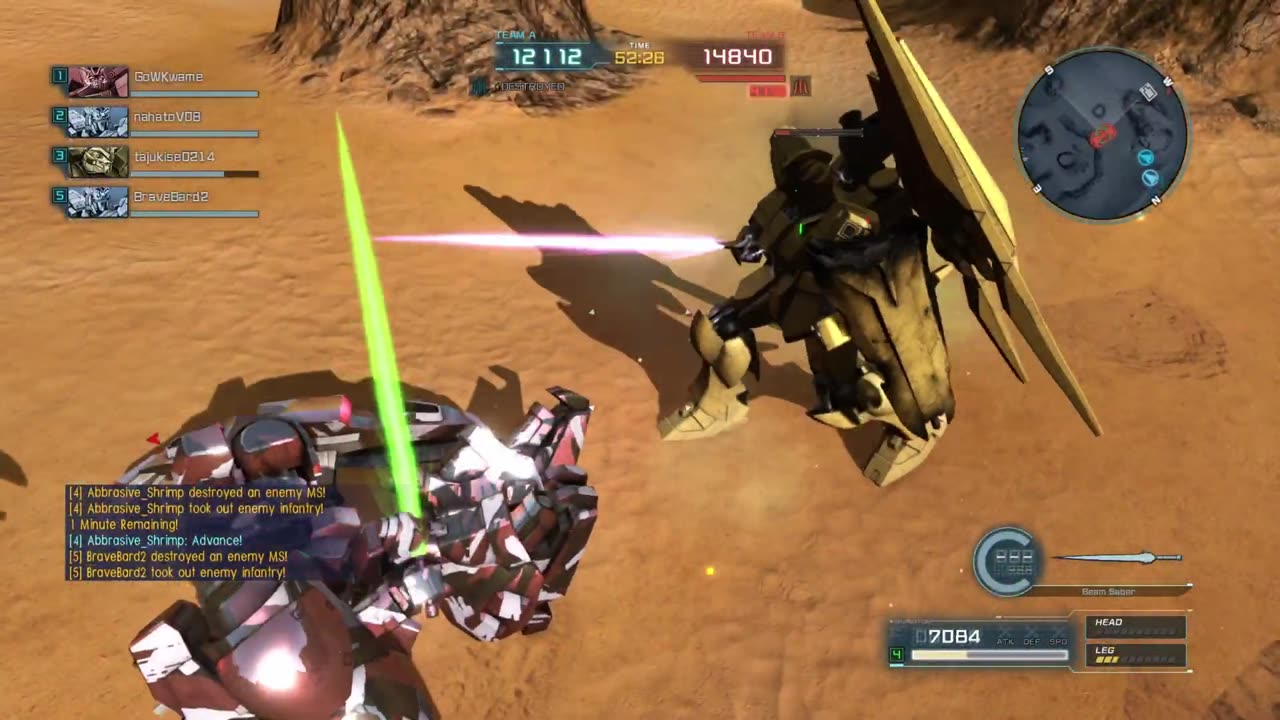 Gundam Battle Operation 2 : Gundam GP02 700 Desert RUn Run RUN