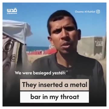 A horrifying testimony by a recently released abductee from #Gaza .