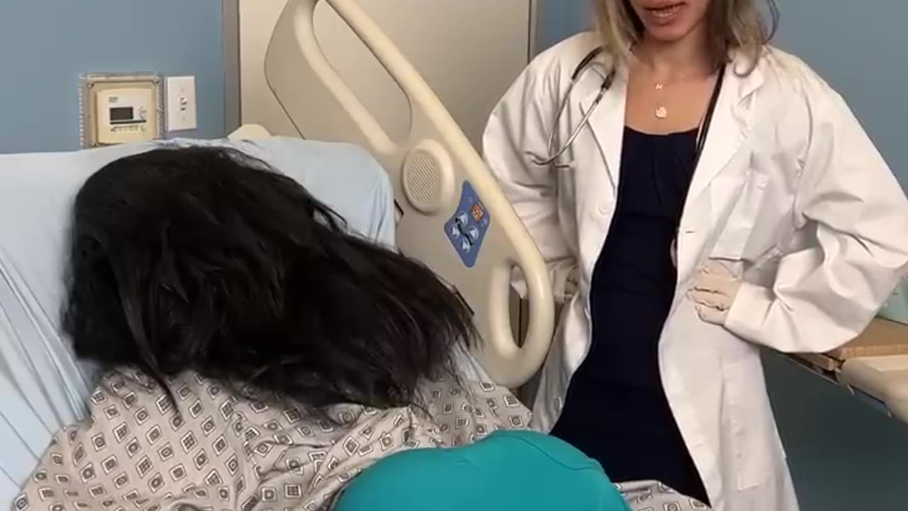 Woman wants to prank her doctor by using periwig _Shorts