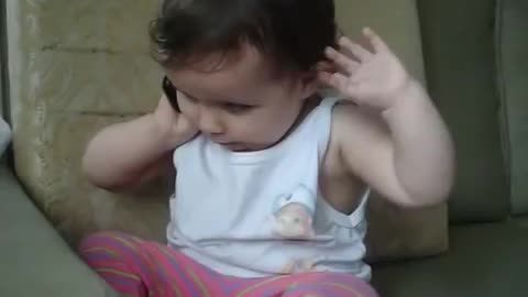 Funny baby....talk mobile phone