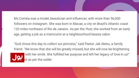 Former Miss Brazil Gleycy Correia Passes Away | Breaking News