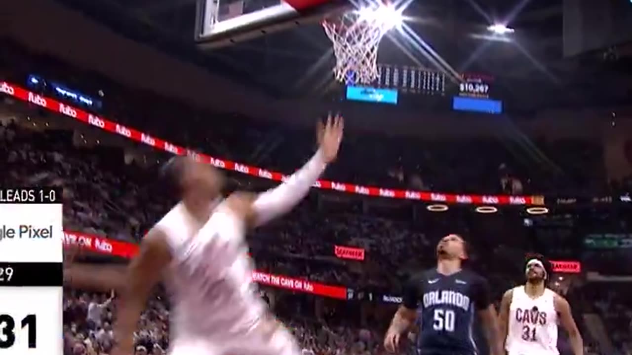 NBA Isaac Okoro finishes in transition to cap a 13-3 Cavs run!