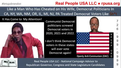 Communist Democrat Politicians Deceived Democrat Voters and Democrat Voters Now Know