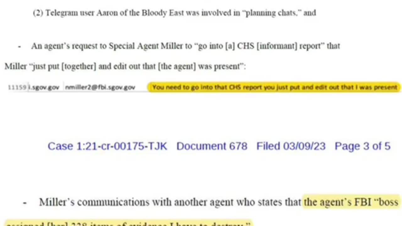 FBI Demanded the Removal of Agent Participation & Were DESTROYING EVIDENCE!