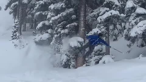 POV: you find a natural jump on a powder day