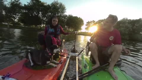 First ride on Double Kayak, Electric.