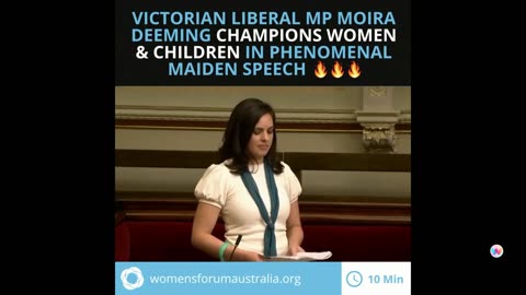 Victorian Liberal MP Moira Deeming champions women & children in phenomenal maiden speech 22-2-23