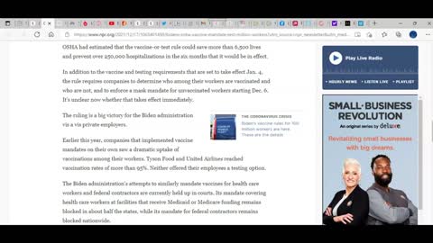 Extreme tyranny as three judge panel reinstates Biden mandate for the filth