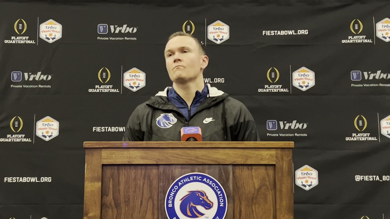 First Fiesta Bowl Interview With Boise State Head Football Coach, Spencer Danielson 12/08/2024