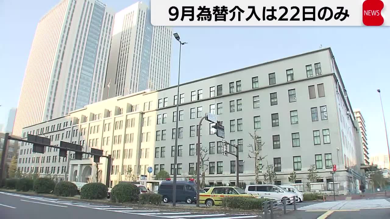 9月の為替介入は22日のみ 2.8兆円の円買い(
