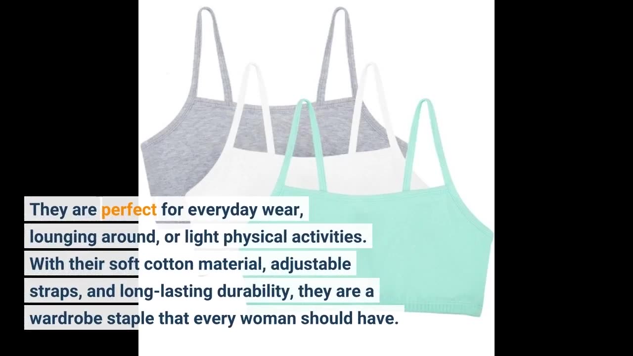 Customer Comments: Fruit of the Loom Women's Spaghetti Strap Cotton Pullover Sports Bra Value P...