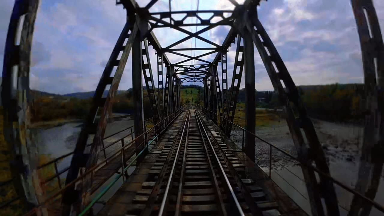 DJI AVATA FPV around old railway station