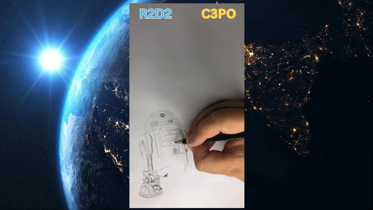 R2D2 & C3PO Episode 2 Attack of the Clones timelapse darwing