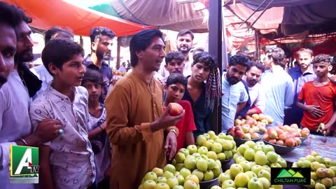 Pakistani comedian Saleem albela and Goga funny video fruit mandi