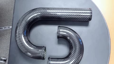 Carbon fiber bend Tailpipe for automobile fittings#carbonfibertube#factory