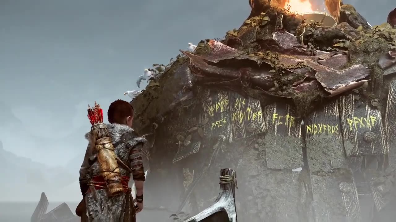 God of War - Path to the Mountain - Investigate the glowing statue