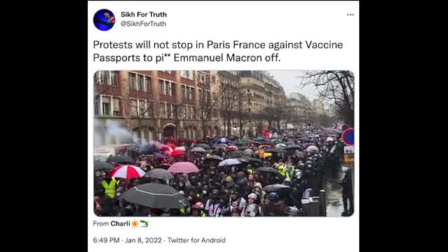 France erupts in protest against Macron's "pi** off" mandates