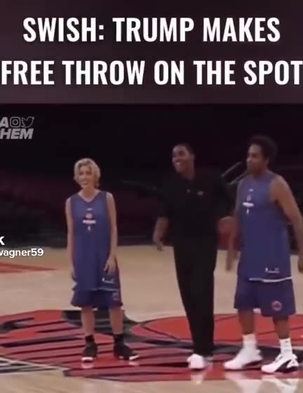 KarliBonne Trump makes free throw on the spot