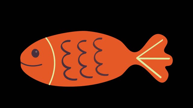 Simple simple style natural animal fish mg animation