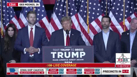 Trump FULL SPEECH- Election Night in Iowa LIVE