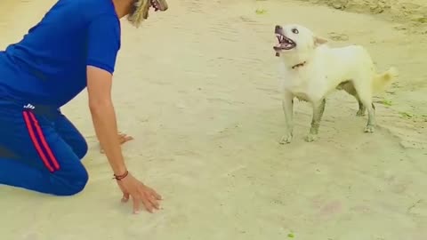 A man barks dog funny video #viral #trending #funny