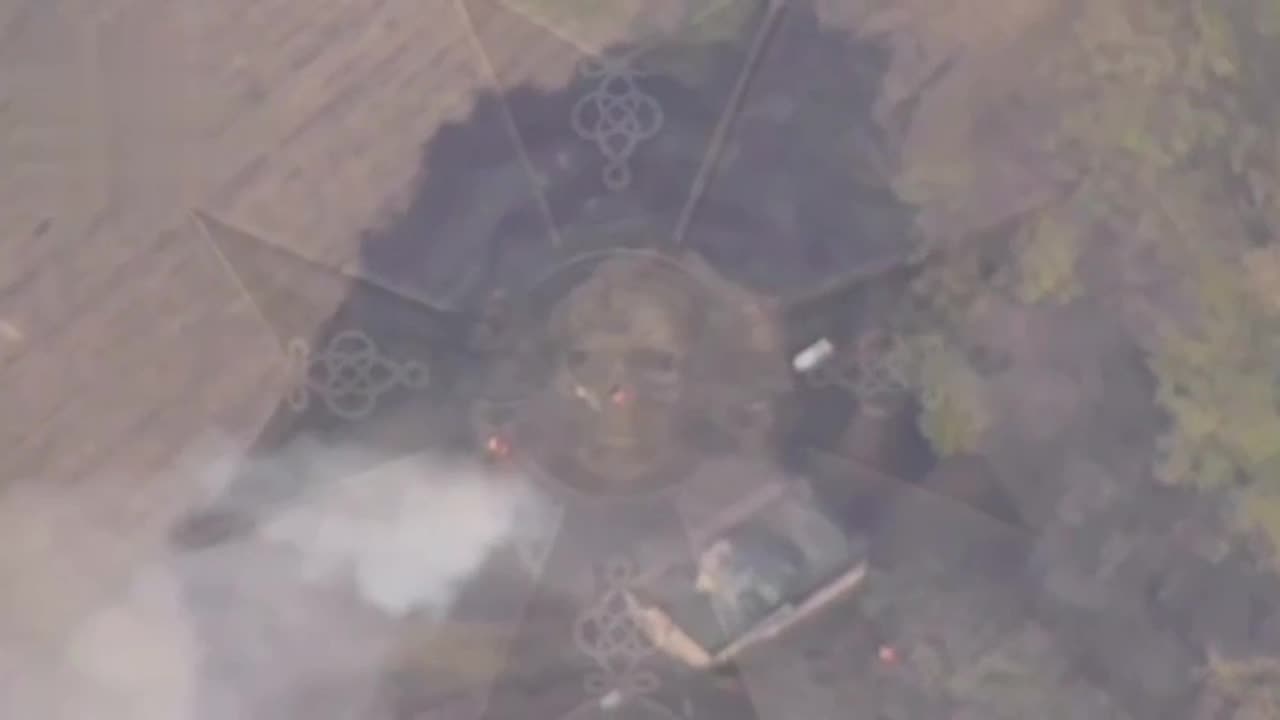 An unsuccessful attempt by the Russian kamikaze drone "Lancet" to attack the Bradley