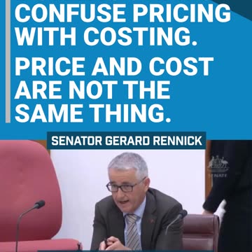 In estimates the energy department was caught out confusing pricing and costing.