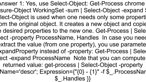 How do I return only the integer sum of MeasureObject in PowerShell