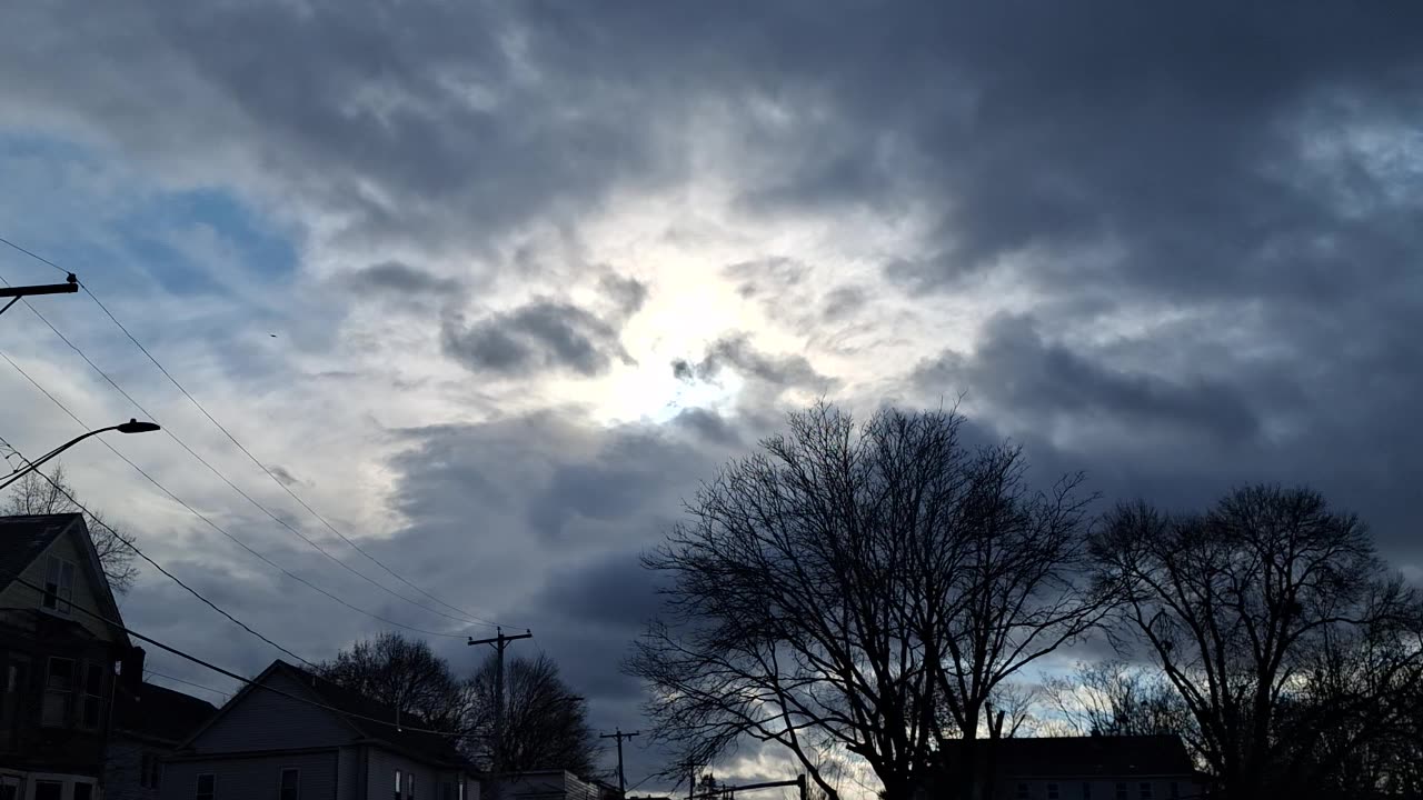 Created material in the atmosphere blocking the white sun and yellow sun
