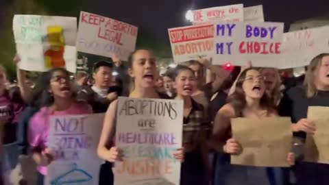 Pro Baby Murder Activists Chant TEAR IT DOWN Outside SCOTUS