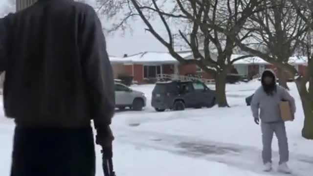 Gun Owner Ruins Package Thief's Day