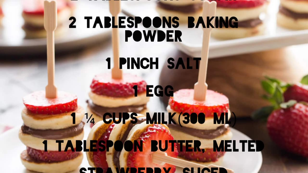 recipe of Strawberry Banana Pancake Skewers