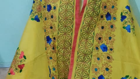 Phulkari duppta with hand work embroidery