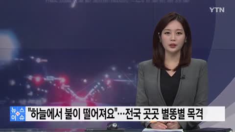 "하늘에서 불이 떨어져요"...전국 곳곳 별똥별 목격