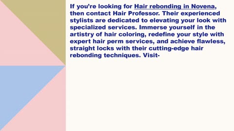 Best Hair rebonding in Novena