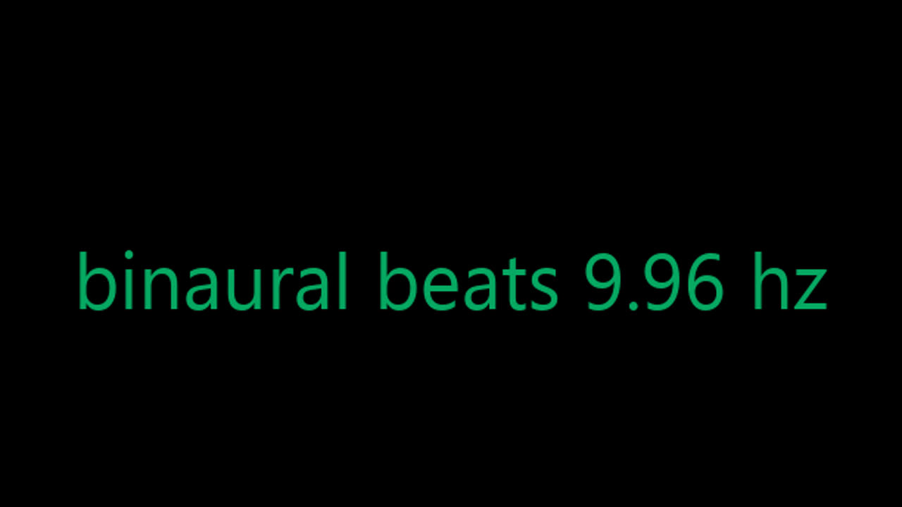 binaural beats 9.96 hz